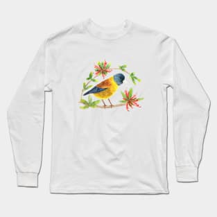 Beautiful wild bird in watercolor for nature lovers Long Sleeve T-Shirt